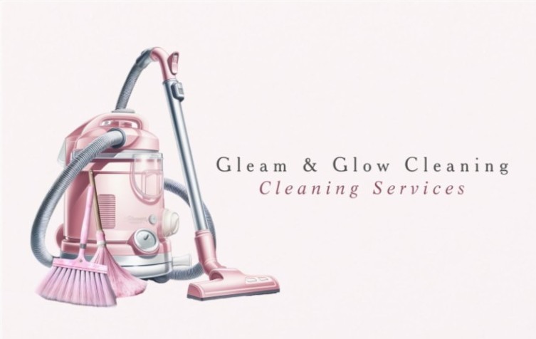 The Gleam and Glow Cleaning business card